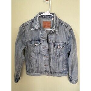 Levi Strauss Women's Blue Denim Jacket Button Up Cotton Size XS
